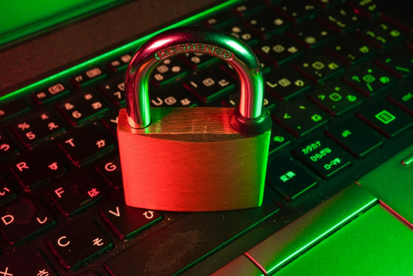 Cadenas posé sur un clavier, symbole de confiance et de franchise